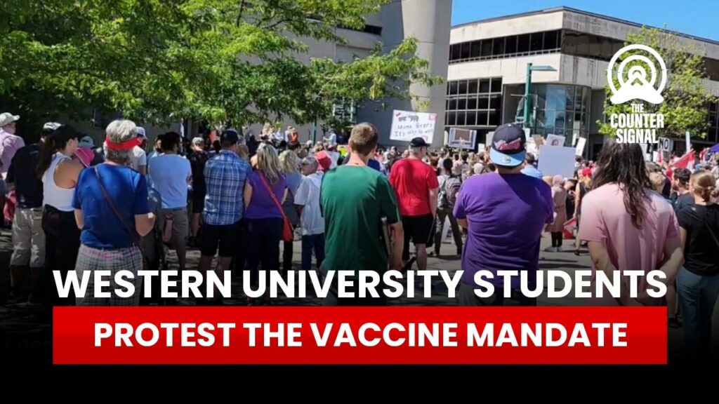 Western University students protest vaccine mandate