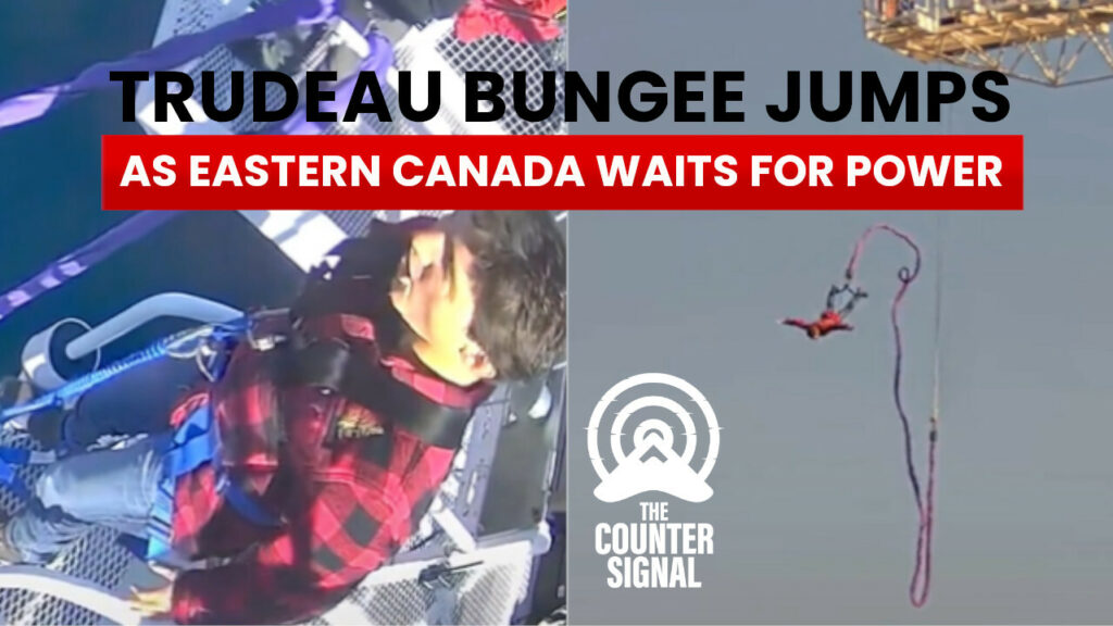 Trudeau goes bungee jumping while eastern Canada is without power