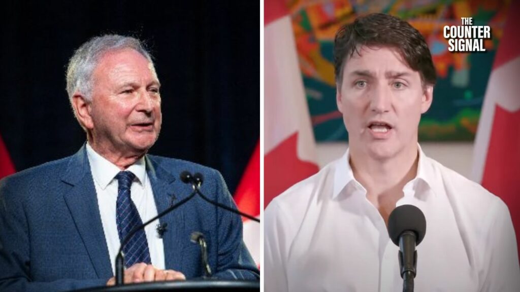 Blaine Higgs pictured (left) 
Justin Trudeau pictured (right) 