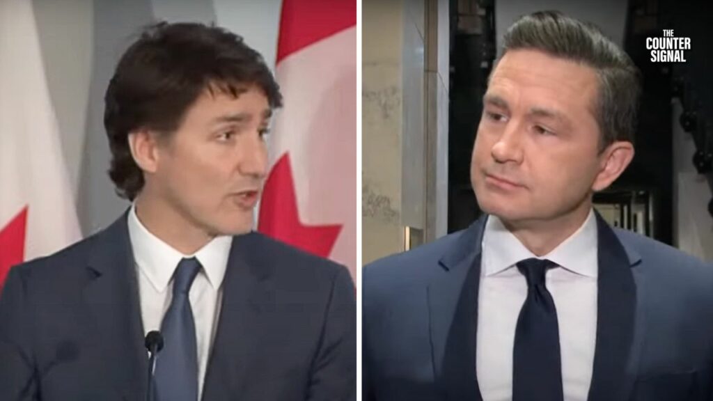 Pierre Poilievre pictured (right)
Justin Trudeau pictured (left) 